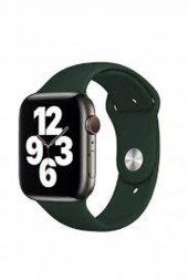 Ремешок силиконовый для Apple Watch 42mm/44mm/45mm, тёмно-зелёный