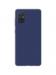 Чехол силиконовый для Samsung Galaxy A51, темно-синий