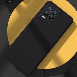 Чехол бархатный Silicone Cover для Realme 8 Pro, черный