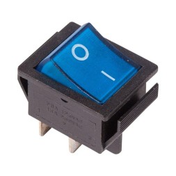 Клавишный выключатель Rexant 36-2331, 250 В, 16 А, ON-OFF, 4с, синий, с подсветкой - 2 шт