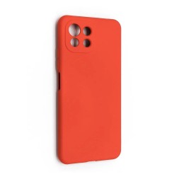 Чехол силиконовый для Xiaomi Mi 11 Lite, красно-оранжевый