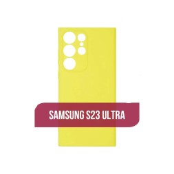 Чехол силиконовый для Samsung Galaxy S23 Ultra, желтый