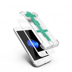 Защитное стекло с установочным кейсом для iPhone 6/6s Plus ZIFRIEND Easy App (белое)