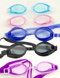 Очки для плавания с пластиковым футляром, синие
