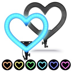 Селфи светильник RGB в форме сердца, 16 см