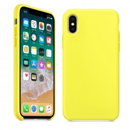 Чехол силиконовый Silicone Case для iPhone X/XS, жёлтый