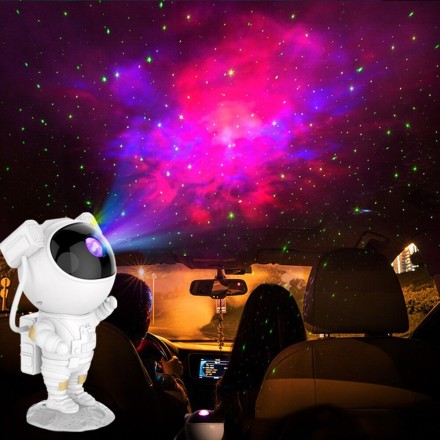 Детский светильник астронавт/ Лазерный проектор звездного неба / Ночник космонавт 22,5 см
