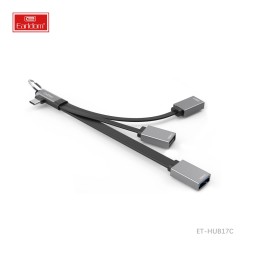 USB HUB-Type C Earldom ET-HUB17C, 3USB ,(длина 12см)