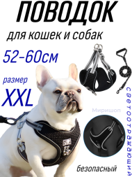 Поводок для кошек и собак, размер XXL (52-60см)