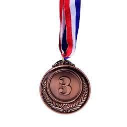 Медаль призовая 3 место, бронзовый цвет