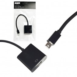 Адаптер Mini DisplayPort-M на HDMI-F 25 см, черный