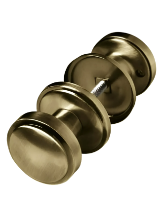 Дверная ручка - кнопка металлическая, бронзовый