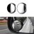 Сферическое зеркало для слепых зон автомобиля регулируемое с белой рамкой - 2 шт