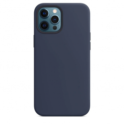 Чехол силиконовый для iPhone 13 Pro Max, темно-синий