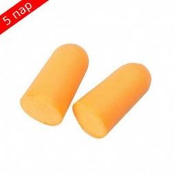Беруши мягкие для сна (5 пар), оранжевые