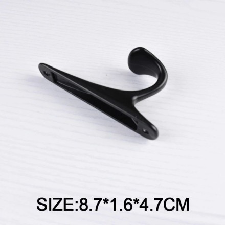 Настенный металлический крючок для одежды, черный - 2шт