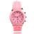 Модные унисекс часы-браслет для мужчин и женщин, розовые