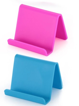 Универсальный держатель-подставка для телефона, 2 шт (голубой и розовый)