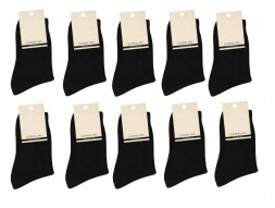 Носки мужские натуральный лён размер 25 / 10 пар, черный
