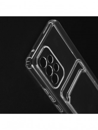 Чехол силиконовый с кармашком для Samsung Galaxy A53, прозрачный