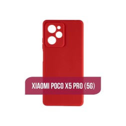 Чехол силиконовый для Xiaomi Poco X5 Pro, красный