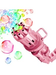 Генератор мыльных пузырей, миниган, пистолет с мыльными пузырями, розовый