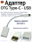 Адаптер OTG  Type-C - USB , белый длиной 10cм