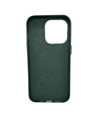 Кожаный чехол для iPhone 12 Pro с поддержкой Magsafe, зеленый
