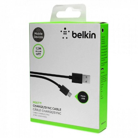 Кабель Micro USB Belkin для зарядки 2.1A, 1.2 м