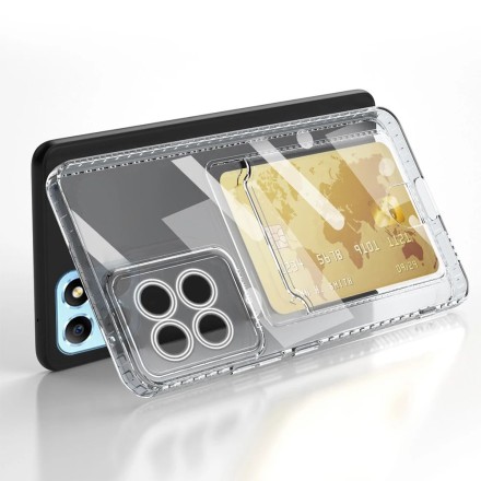 Чехол силиконовый с кармашком для Huawei Honor X6, прозрачный