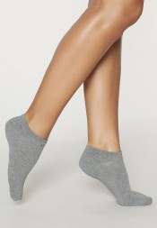 Женские короткие носки из хлопка, 1 пара (36-41), серые