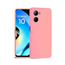 Чехол силиконовый для Realme 10, розовый