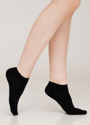 Женские короткие носки из хлопка, 1 пара (36-41), черные