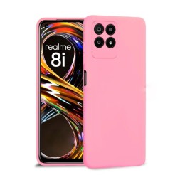 Чехол силиконовый для Realme 8i, розовый