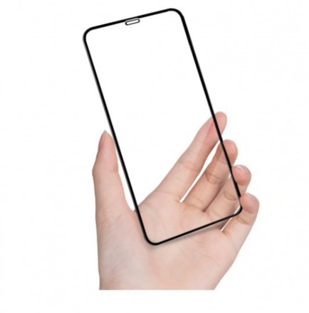 Гнущееся защитное стекло Full Glue для iPhone 13/ 13 Pro на полный экран, чёрное