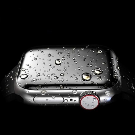 Керамическая защитная пленка черная для Apple Watch, 44 mm (2 шт)