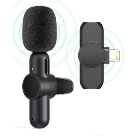 Беспроводной петличный микрофон блогерам для iPhone/iPad с шумоподавлением