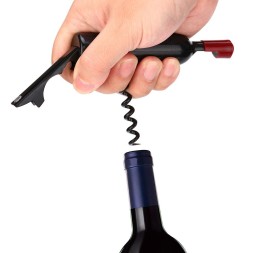 Штопор 2-в-1 в форме бутылки вина с магнитом на холодильник