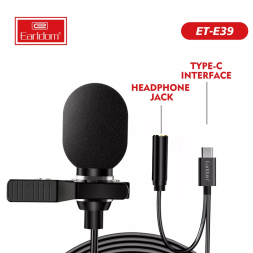Микрофон петличный для Andoid и iPad с Type C Earldom ET-E39