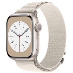 Ремешок нейлоновый для Apple Watch series 42 44 45 49 Ultra белый
