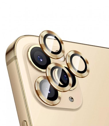 Защитное стекло на камеру для iPhone 12 Pro Max, золотистое