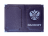 Обложка для паспорта с 3D гербом, бордовая