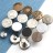 Кнопка-пуговица джинсовая металлическая на винте/ набор цв.серебро,никель,бронза,/д.16мм - 24 Шт