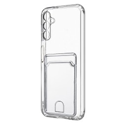 Чехол силиконовый с кармашком для Samsung Galaxy A04s, прозрачный