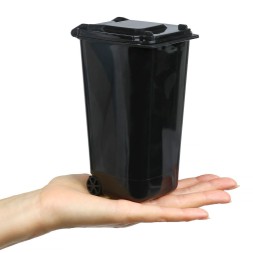 Контейнер под мелкий мусор, 8×10×15.5 см, черный - 2 шт