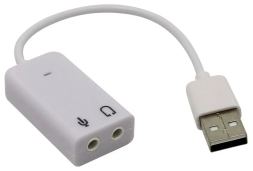 USB звуковая карта (микрофон и наушники)