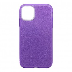 Чехол силиконовый с блестками для iPhone 11 Pro, фиолетовый