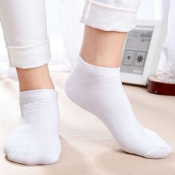 Мужские повседневные носки из хлопка и эластана, 1 пара (41-47), белые