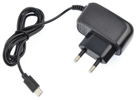 Сетевое зарядное устройство Micro USB 5V-800mAh, черный