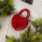 Свадебный амбарный замок для прогулки молодоженов &quot;Красное сердце&quot; из металла красного цвета с ключами, 8см